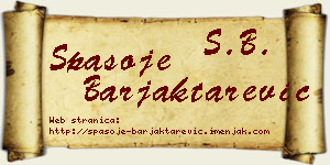 Spasoje Barjaktarević vizit kartica